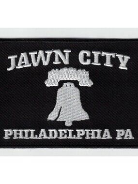 Philadelphia PA JAWN CITY Liberty Bell 2.5x3.5in Embroidered Iron / Sew-On Patch